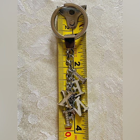 Crystal Pave Silver Multi Charm Keychain Key Ring FENIX new in box - Picture 6 of 7